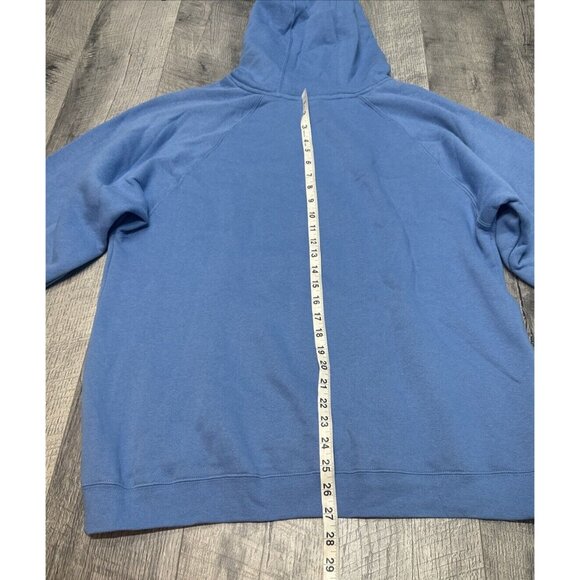 Vintage JNCO Style Hoodie Mens Medium Blue Muscle Car Sweatshirt Top Heavy NEW - Picture 8 of 11